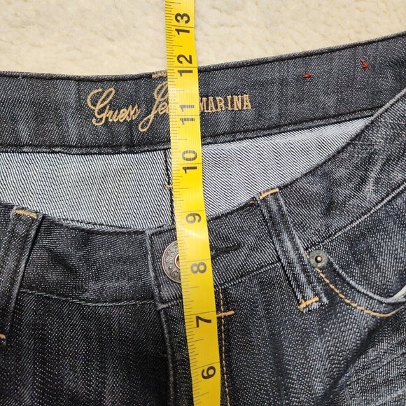Guess Jeans Marina 31 (32x32) Dark Wash Low Rise Slim Denim Stretch Skinny - Picture 5 of 7